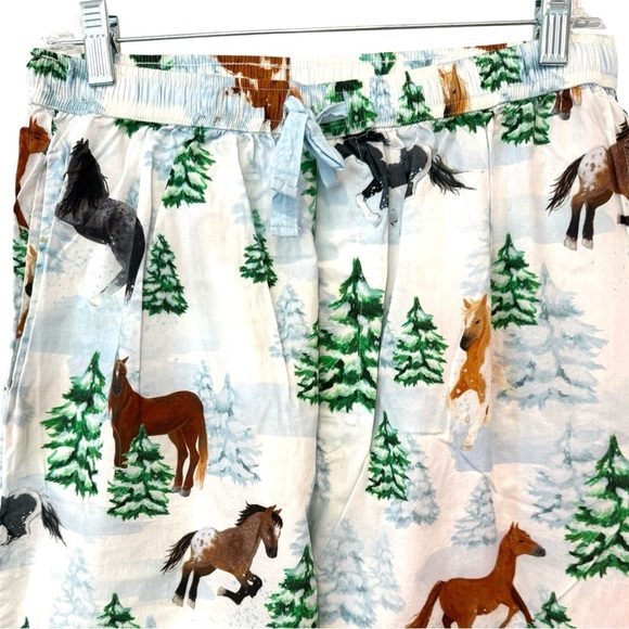 Sant and Abel x Skydog Wild 
& Free Mustang Pajama Bottoms Organic Western Horse - Picture 3 of 7